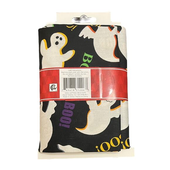 1 Yard Cut Fabric Boo Ghosts All Over Colorful Neon Halloween 36x44” - Picture 2 of 2